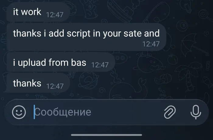 Screenshot of a real client review