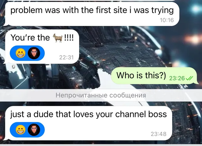 Screenshot of a real client review