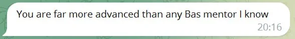 Screenshot of a real client review