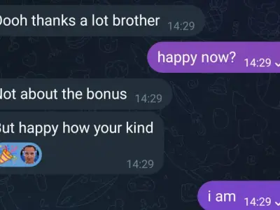 Screenshot of a real client review