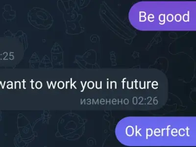 Screenshot of a real client review